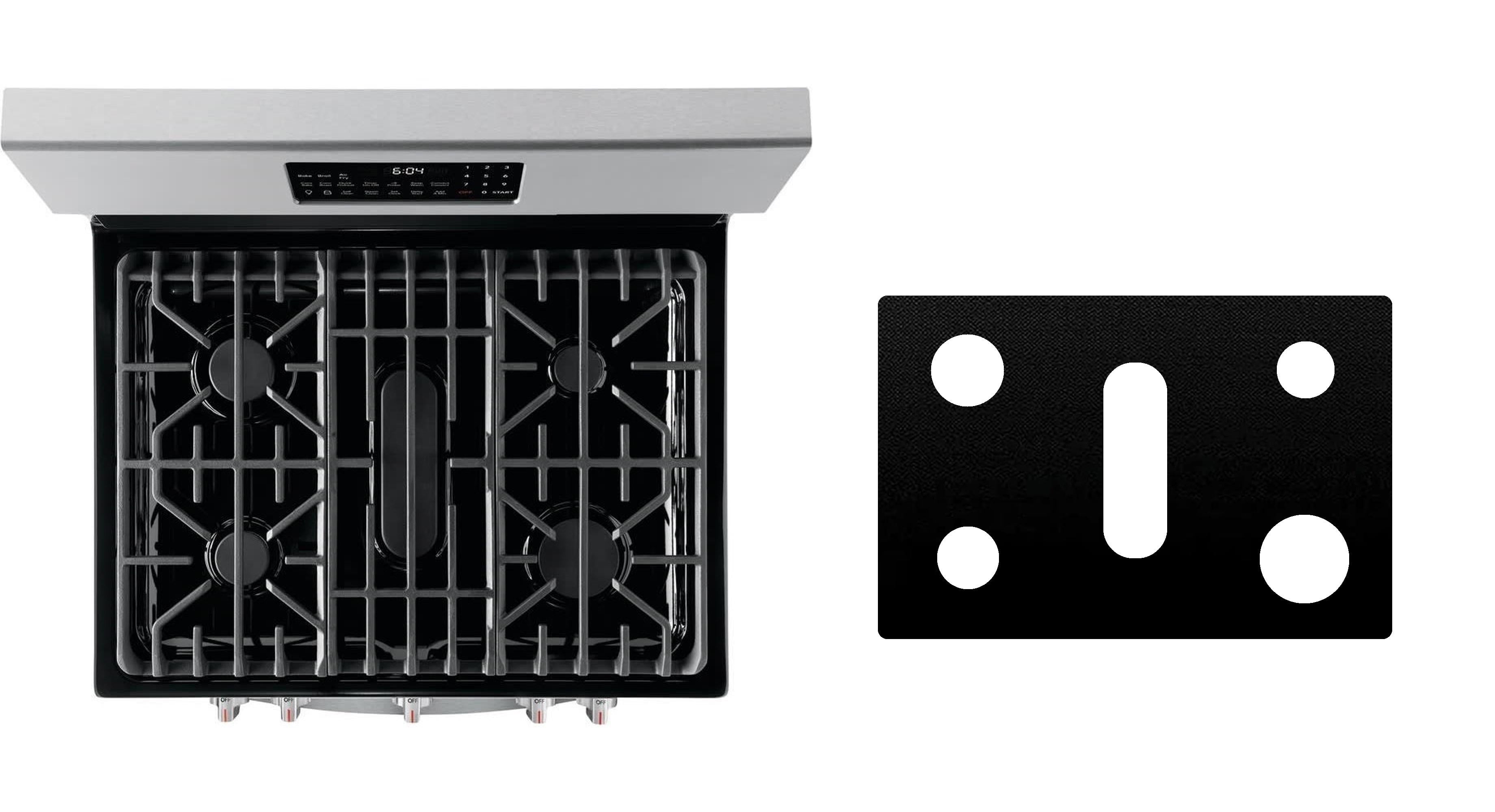 Custom Fit Reusable Burner Liner for Frigidaire Gas Range Stove Protect Your Stovetop with this Splatter Guard Cover - FCRG3052BS