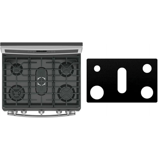 Custom Fit Reusable Burner Liner for General Electric GE Gas Range Stove Protect Your Stovetop with this Splatter Guard Cover - C2S950P2MS1