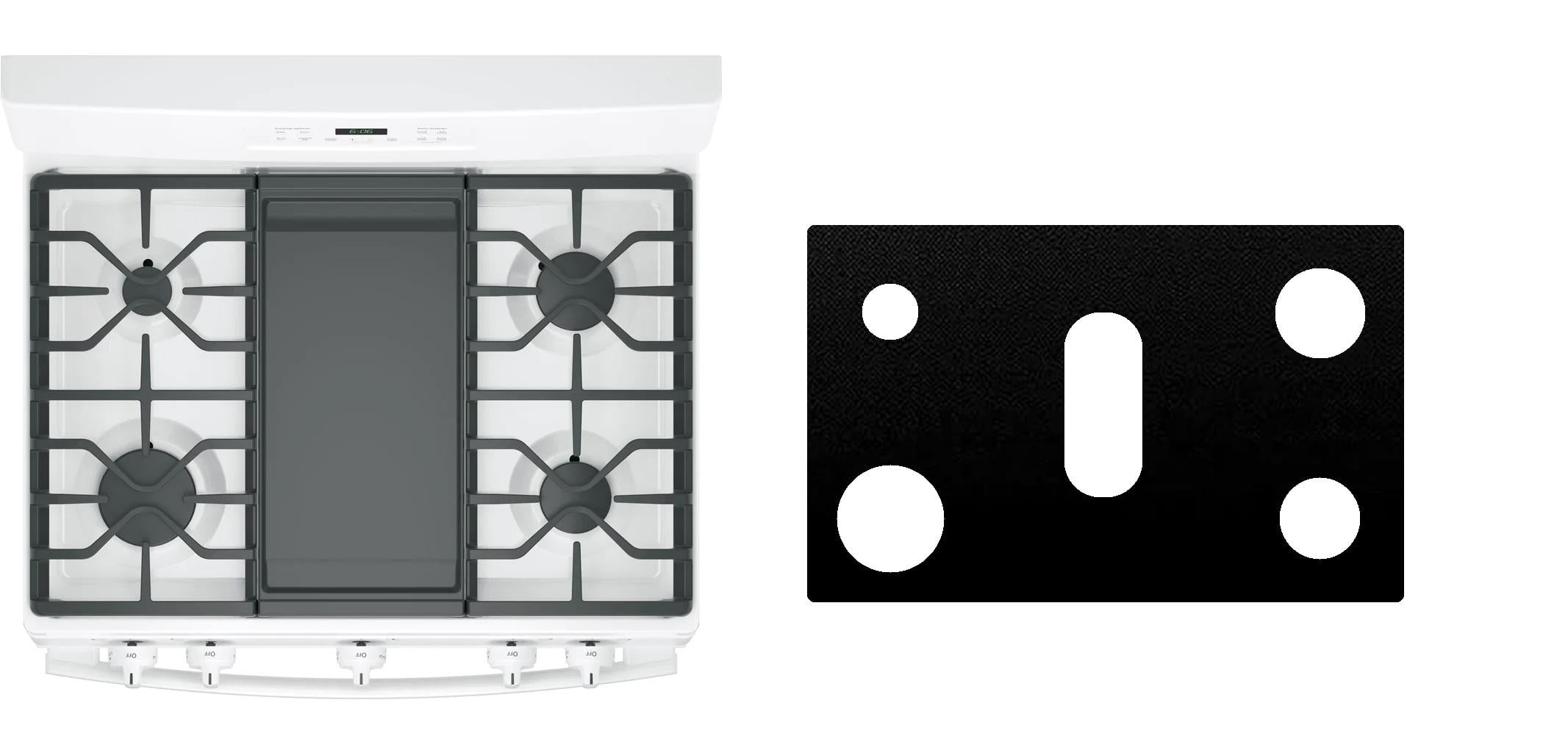 Custom Fit Burner Liners For Whirlpool Gas Range | Reusable Splatter Guards | Model FPGC3677RS Compatible