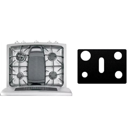 Custom Fit Reusable Burner Liner for General Electric GE Gas Range Stove Protect Your Stovetop with this Splatter Guard Cover - P2S930SELSS