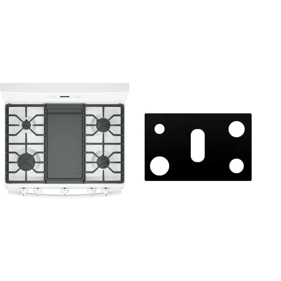 Custom Fit Reusable Burner Liner for General Electric GE Gas Range Stove Protect Your Stovetop with this Splatter Guard Cover - PGB965YPFS
