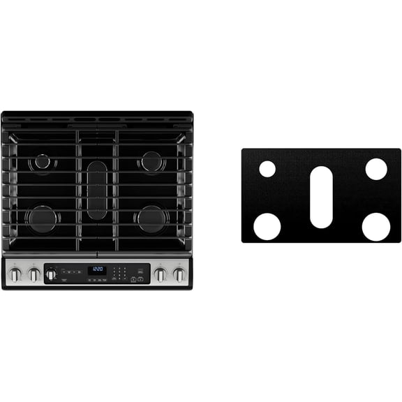 Custom Fit Reusable Gas Stove Burner Liner for General Electric GE PGS960YPFS - Non-Stick PTFE Stovetop Protector Cover