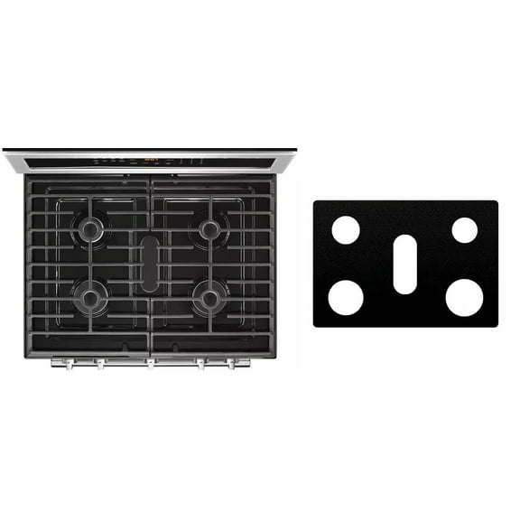 Custom Fit Reusable Burner Liner for Maytag Gas Range Stove Protect Your Stovetop with this Splatter Guard Cover - MGR6600FZ
