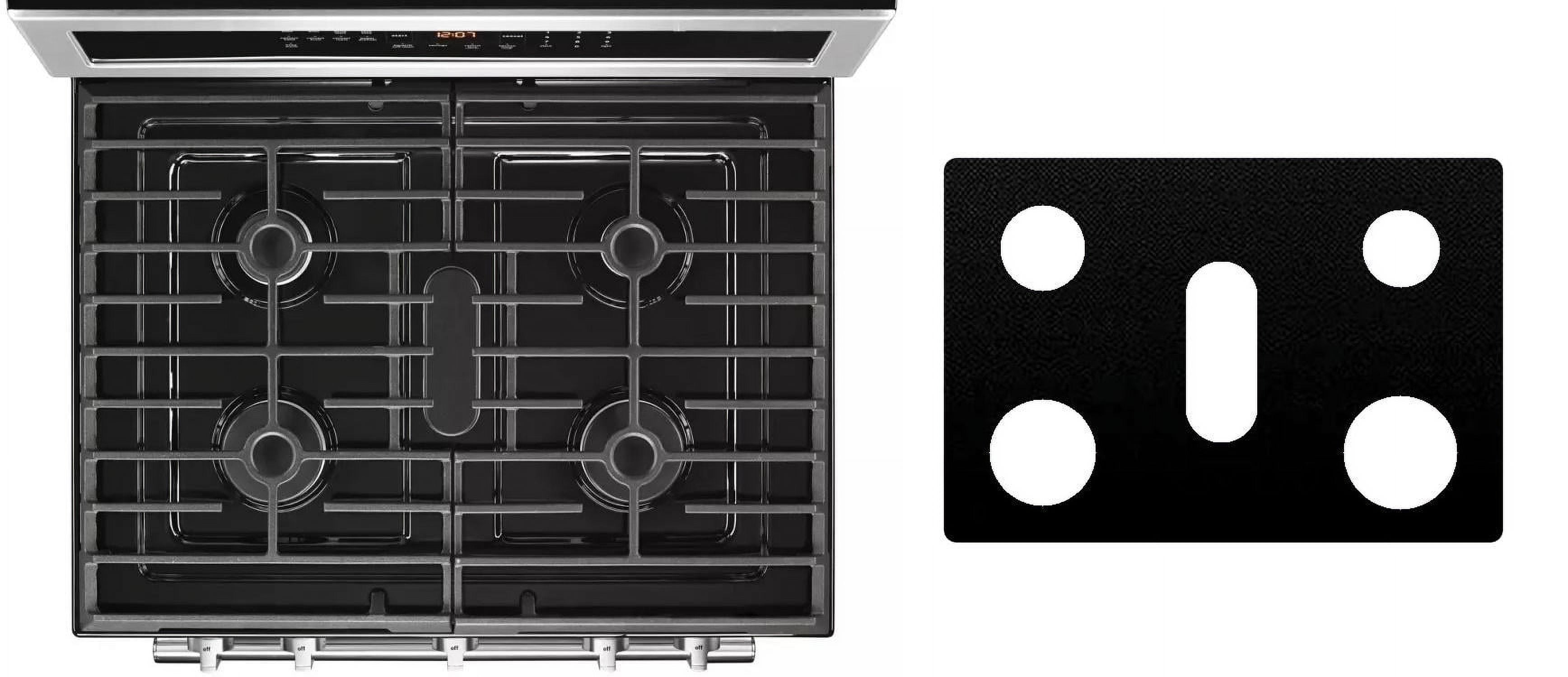Custom Fit Reusable Burner Liner for Maytag Gas Range Stove Protect Your Stovetop with this Splatter Guard Cover - MGR7700LZ