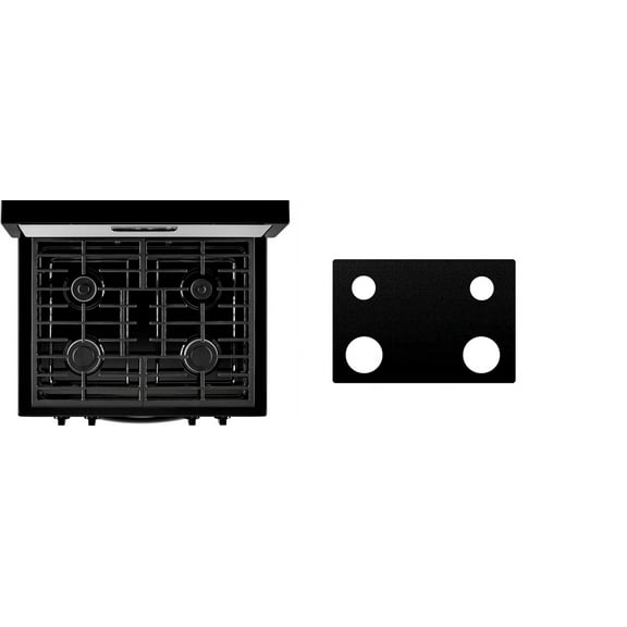 Custom Fit Reusable Burner Liner for Whirlpool Gas Range Stove Protect Your Stovetop with this Splatter Guard Cover - WFG320M0BS