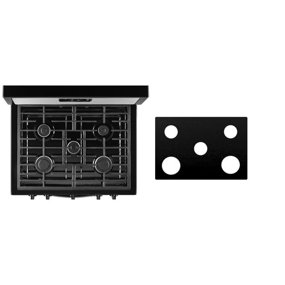 Custom Fit Reusable Burner Liner for Whirlpool Gas Range Stove Protect Your Stovetop with this Splatter Guard Cover - WFG505M0BB