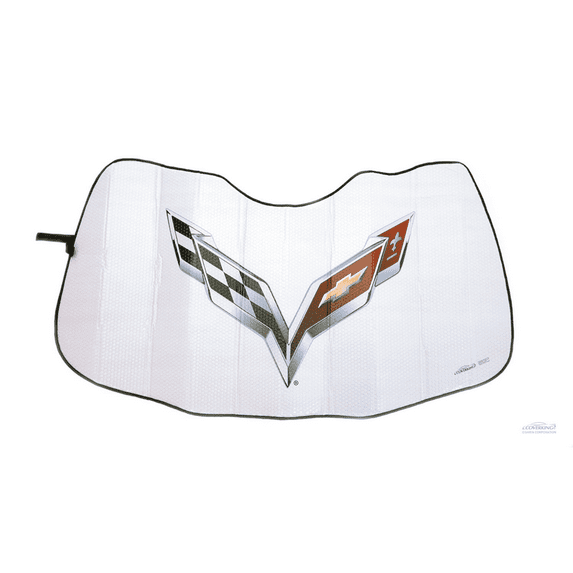 Custom Fit Sunshade Corvette C7 Flags Officially Licensed Holda