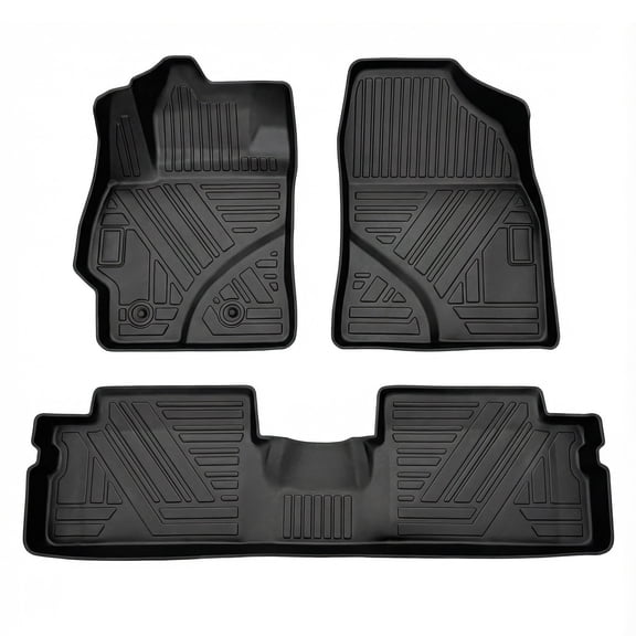 Custom Fit TPE Floor Mats for Toyota Corolla 2009-2013 (Only Fit Sedan)- Waterproof Non Slip Heavy Duty All Weather Liners Front & Rear - Black