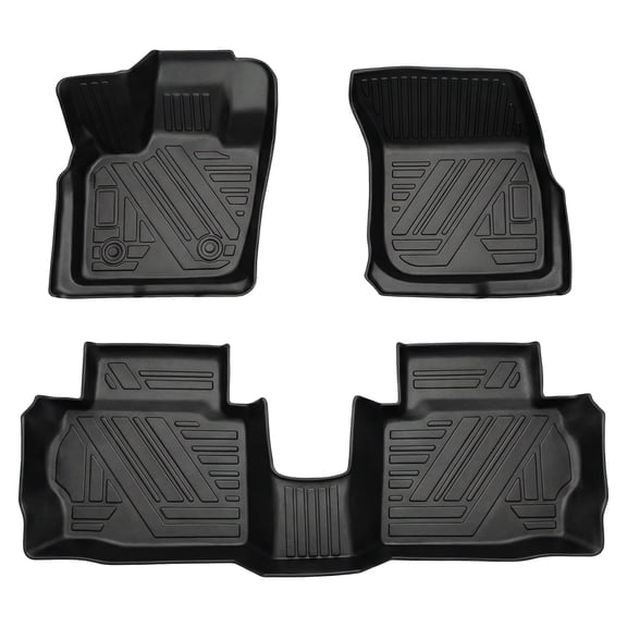 Custom Fit TPE Floor Mats for 2013 2014 2015 2016 2017-2020 Ford Fusion- Waterproof Non Slip Heavy Duty All Weather Liners Front & Rear - Black