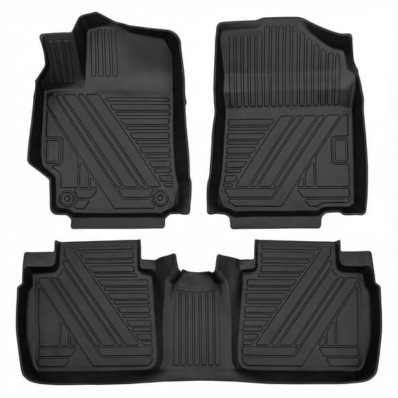 Custom Fit TPE Floor Mats for Toyota Camry 2012-2017 (Include Hybrid) - Waterproof Non Slip Heavy Duty All Weather Liners Front & Rear - Black