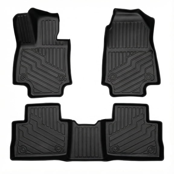 Custom Fit TPE Floor Mats for Toyota RAV4 2019-2024 2025(Not Fit Hybrid) - Waterproof Non Slip Heavy Duty All Weather Liners Front & Rear - Black