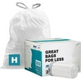 thumbnail image 1 of Custom Fit Trash Bags Compatible w Code H Drawstring Bags 8-9 Gallon Tear-Resistant Liner 200 Count Heavy-Duty Waste Disposal, 1 of 4