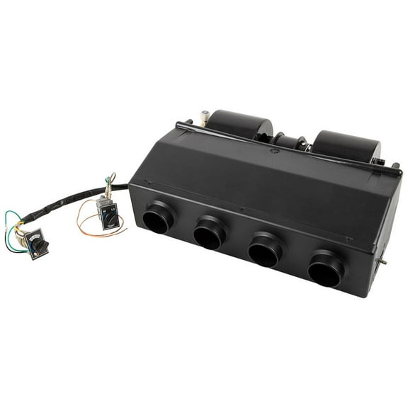 Custom Fit Under Dash Add On AC A/C Evaporator 12v 8.5A w/ 4 Vents, 3 Speeds, 390 CFM, 3300 Kcal/hr, 400x330x145mm - BuyAutoParts