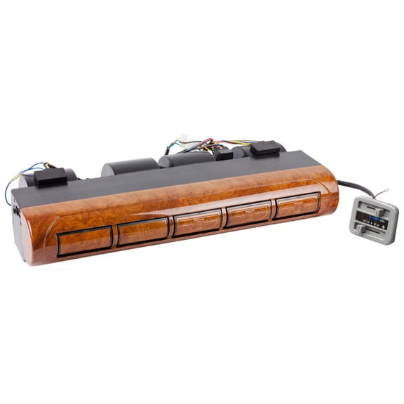 Custom Fit Under Dash Add On AC A/C Evaporator 12v or 24v w/ Walnut Finish, 5 Vents, 3 Speeds, 680x285x143mm, 6.22kg - BuyAutoParts