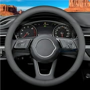 Custom-Fit for Toyota Steering Wheel Cover, Premium Leather Car with Logo