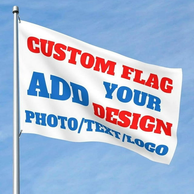 Custom Flag 2x3 FT Personalized Flag Custom Outdoors Flag Add Your Own Image/Text Single Sided Home Indoor Outdoor Flag