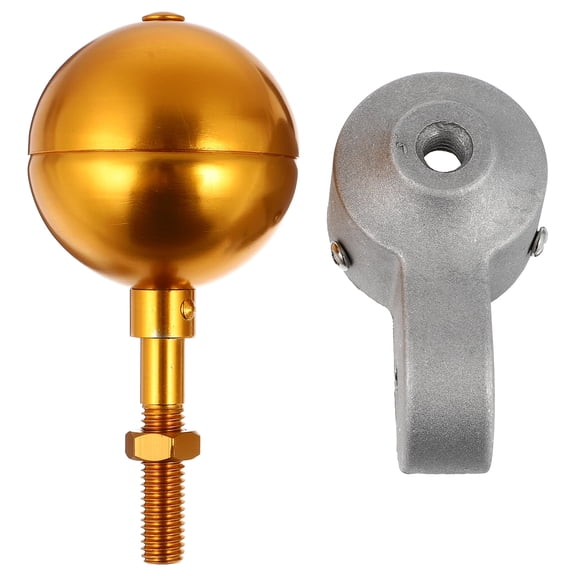 FOMIYES Aluminum Flagpole Ornament Smooth Ball Topper for Flagpoles 1Set