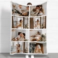 thumbnail image 1 of Custom Flannel Blanket for Adult Kid, Personalized Photos Throw Blanket Single Sided Printing, Perfect Home Decor Gift Birthday Valentines Christmas (8 Photos, 80x120CM), 1 of 6