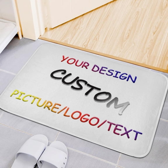 Custom Floor Mat Personalized Photo Text Indoor Rug