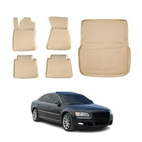 Custom Floor Mats & Cargo Liners for Audi A8 L 2002-2010 Beige 5 Pcs