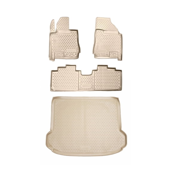Custom Floor Mats & Cargo Liners for Cadillac SRX 2010-2016 Beige 4 Pcs