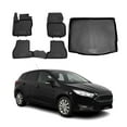 thumbnail image 1 of Custom Floor Mats & Cargo Liners for Ford Focus 2012-2018 Hatchback Black 5 Pcs, 1 of 11