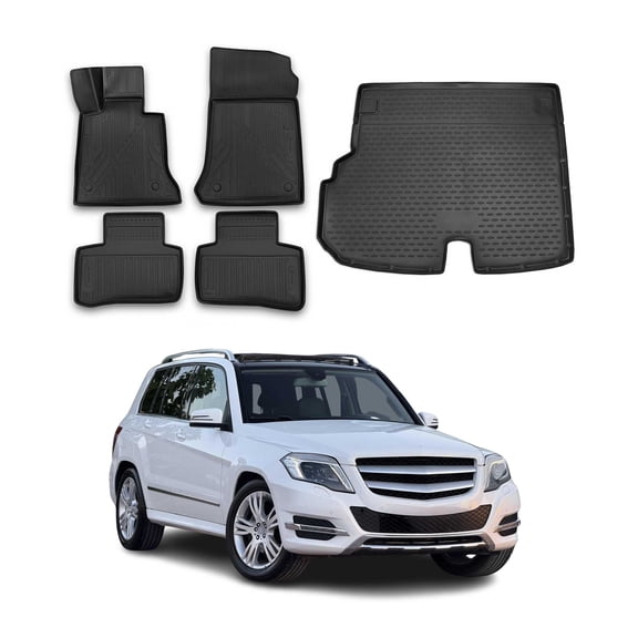 Custom Floor Mats & Cargo Liners for Mercedes GLK Class X204 2009-2015 TPE Black