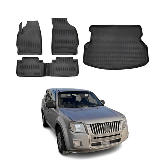 Custom Floor Mats & Cargo Liners for Mercury Mariner 2008-2011 Black 4 Pcs