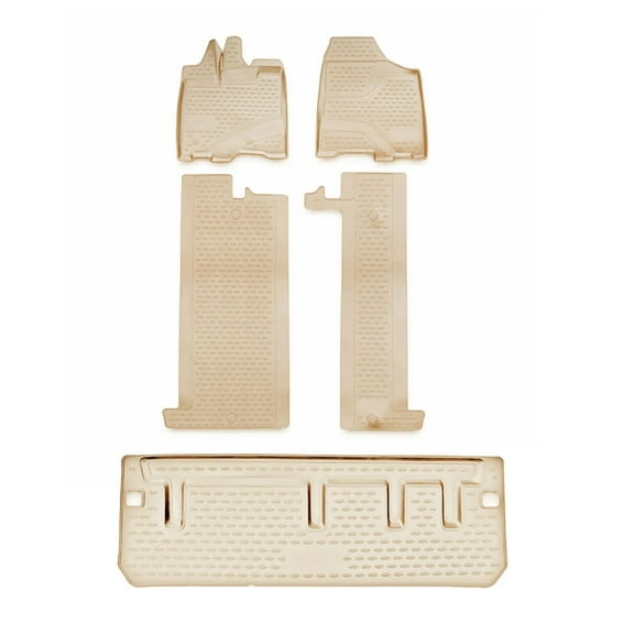 Custom Floor Mats & Cargo Liners for Toyota Sienna 7 Seats 2013-2020 Beige 5 Pcs