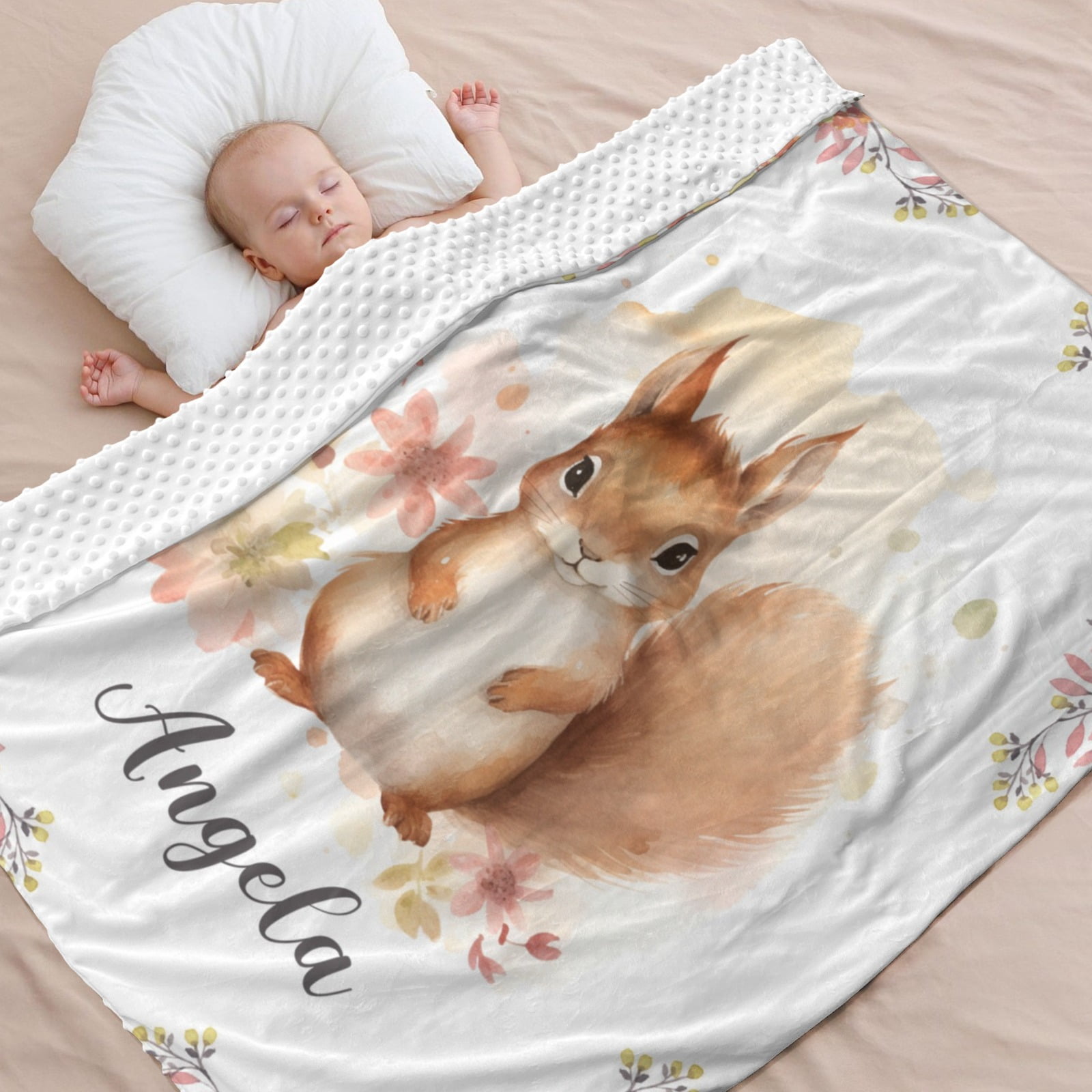 Personalized Boho Rainbow Baby Blanket With Name - Custom Flannel Blanket For Newborn Gift, Baby Shower - View #12