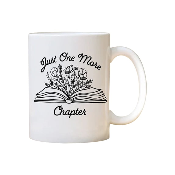 Custom Floral Book Lover Mug - 12oz Ceramic Reading Cup with Botanical Design, Microwave & Dishwasher Safe Gift for Teachers/Librarians (Personalizable Text) J