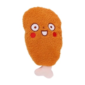 Custom Fluffy Chicken Leg Shaped Pencil Case, Cute Whimsical Plush Stationery Storage Pouch, September Ready Supply For New Semester Note Planning & Fall Desk Supply Sorting-(Khaki)