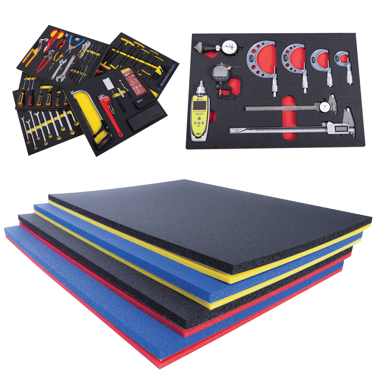 Custom Foam Tool Kits 20" x 40" Black / Red