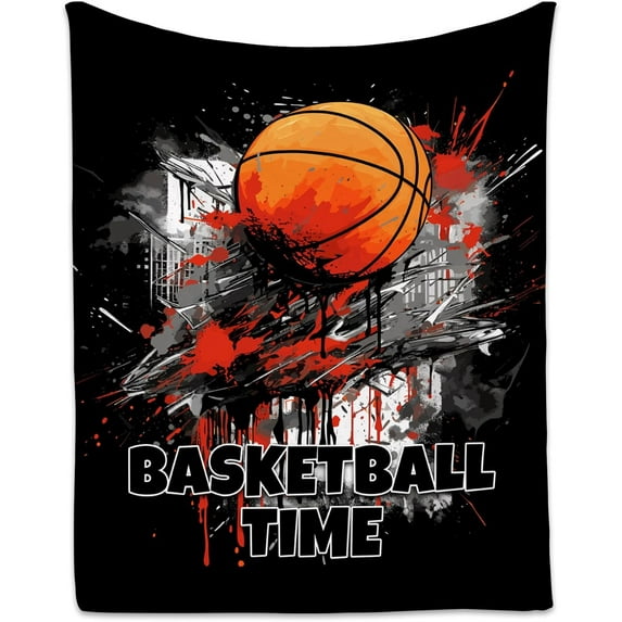 Custom Football Blanket, Cozy Soft Throw Blankets for Kids, Cool Black Flannel Throw Gifts for Couch Sofa, 40x50 Inches