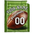 thumbnail image 1 of Custom Football Blanket with Name, 50 x 40 Inches Soft Fuzzy Blanket for Girls Boys, Football Lovers, Cozy Warm Flannel Throw for Bed Sofa Room Decor, Camping, Travel, Chair, 1 of 6