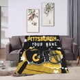 thumbnail image 1 of Custom Football City Pittsburgh Blanket Gifts for Men Women Personalized Fans Add Name and Number Throw Blankets, 40" X 50", 1 of 6