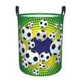 thumbnail image 1 of Custom Football Soccer Laundry Basket Foldable Clothes Hamper for Nursery Kids Toys Storage Bin, 1 of 6