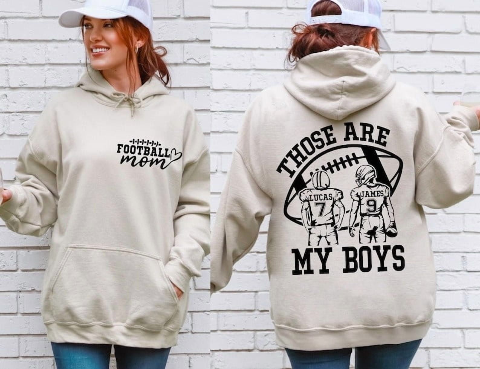 Custom Football Team Name and Number Hoodie, Gift For Football