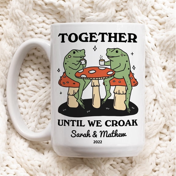 Custom Frog Mug Personalized Couples Frog Lover Coffee Cup Gift for Valentines Day