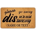thumbnail image 1 of Custom Funny Doormat Please go Away We're Social distancing Personalized Welcome Indoor Entrance Non-Slip Mat Rug Decor 24"x16", 1 of 4