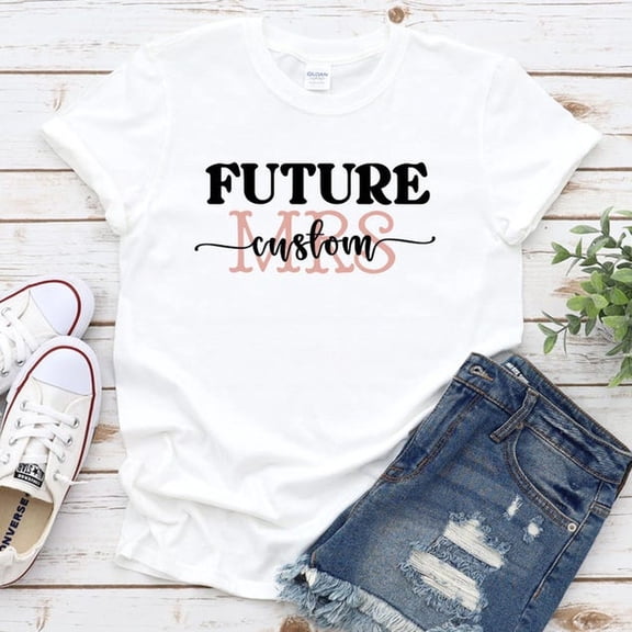 Custom Future Mrs Shirt, Engagement Bride gift, newly Engaged Gift, I said yes, Bachelorette Party tee, Bridal shower clothing Custom surname