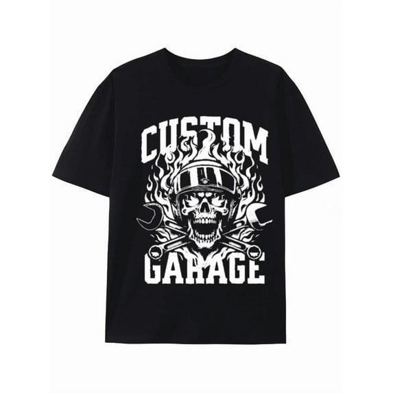 Custom Garage Skull Mechanic T-shirt