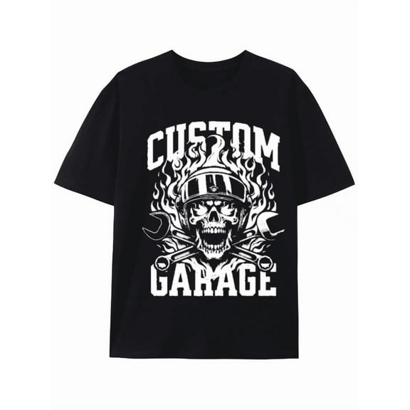 Custom Garage Skull Mechanic T-shirt