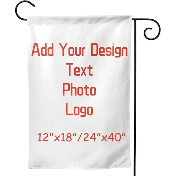 Custom Garden Flags 12x18 Inch Double Side for Outside, Design Personalized Memories Flags with Your Own Photo/Text/Name, Home Decorative Outdoor Banners Customizable Dogs/Cats Square Yard Sign