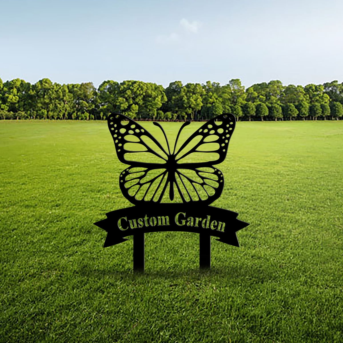 Custom Garden Sign,Butterfly Garden Stake,Garden Art,Metal Yard Art ...