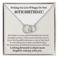 thumbnail image 1 of Custom Giant Sterling Silver Women's Necklace for 40th Birthday, Adult Pendant Gift, 1 of 18