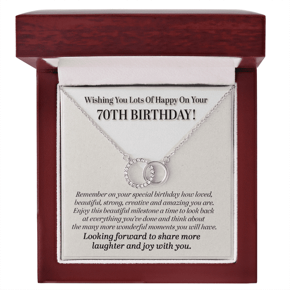 Custom Giant Sterling Silver Women's Necklace for 70th Birthday, Adult Pendant Gift