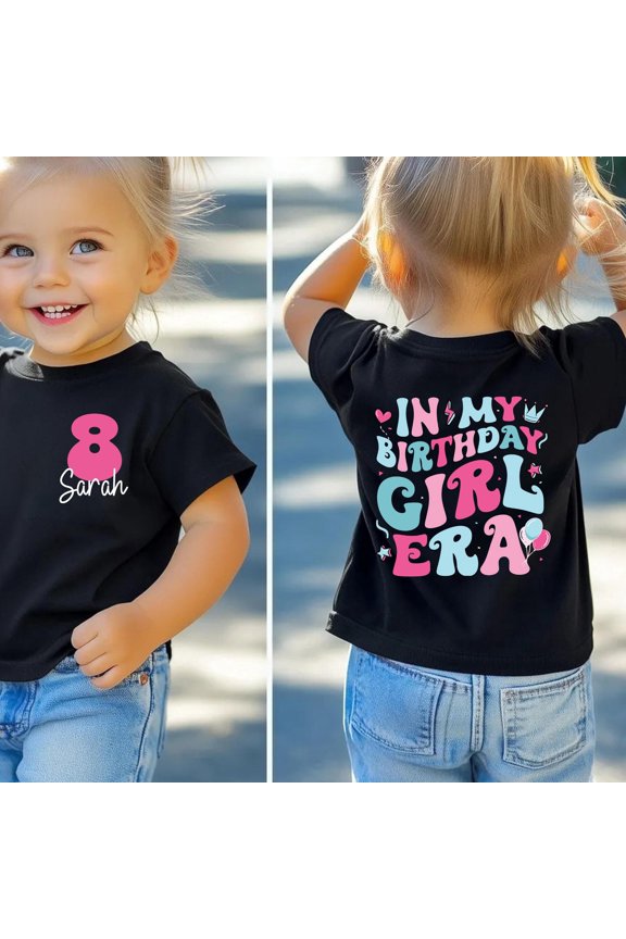Custom Girls Birthday Shirt Personalized Birthday Girls Name And Age Tee Girls Birthday Gi