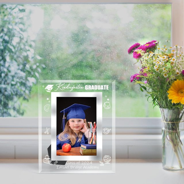 Custom Glass Picture Frame For Preschool Graduation 2024, Personalized
