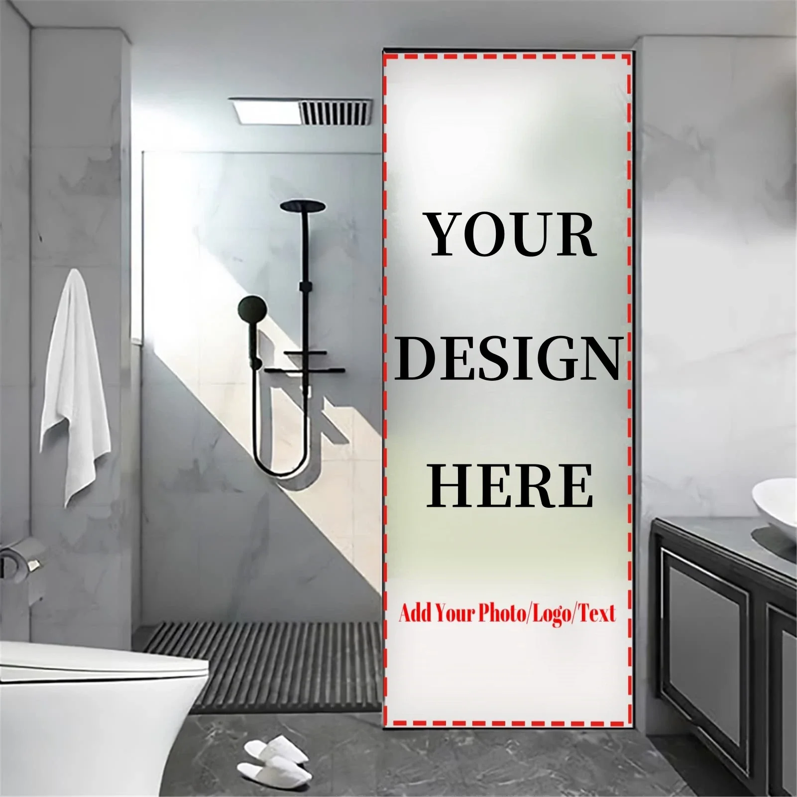 Custom Glass Window Film Self Adhesive Frosted Privacy Film Static